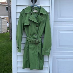 Michael Kors Kelly Green Trench Coat